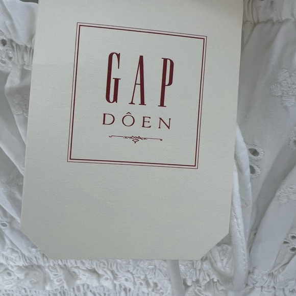 GAP x DOEN White Ruched Eyelet Tiered Sundress - Picture 2 of 8